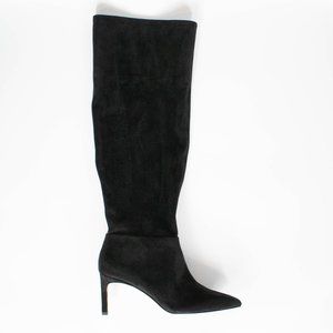 BCBGeneration Women's Marlo Padded Insole Black Micro Suede Knee-High Boots